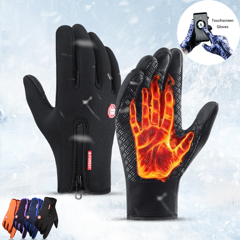 Waterproof touchscreen winter motorcycle gloves