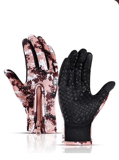 Waterproof touchscreen winter motorcycle gloves
