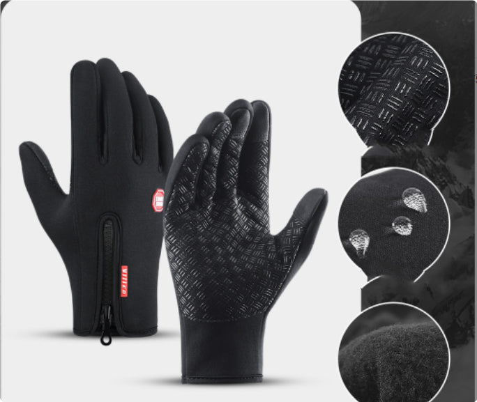 Waterproof touchscreen winter motorcycle gloves